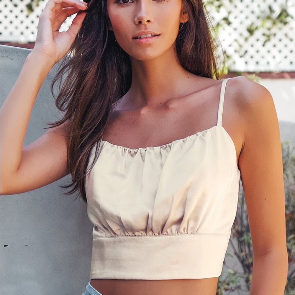 Satin blouse tank